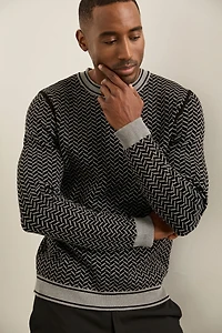 Pull réversible à chevrons