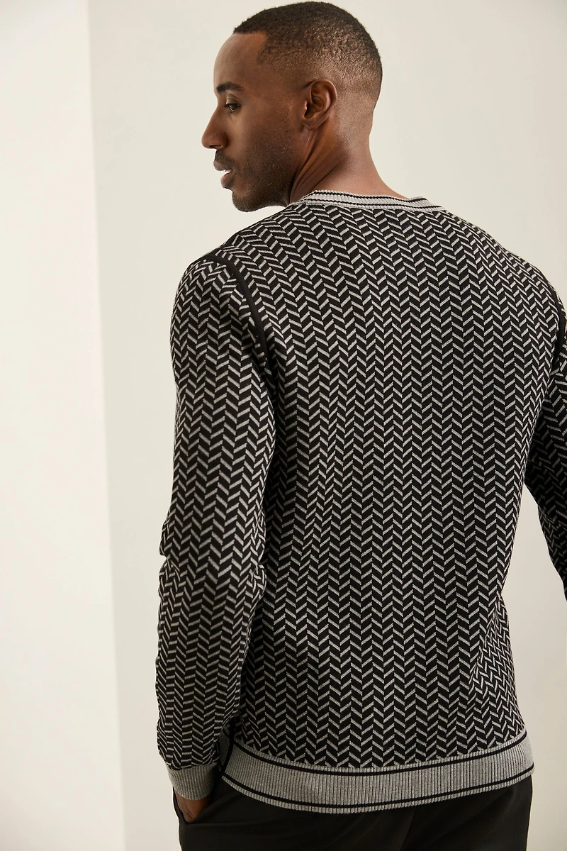 Reversible Herringbone Sweater