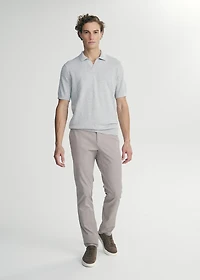 Textured  johnny collar polo