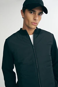 Cardigan bi-matière