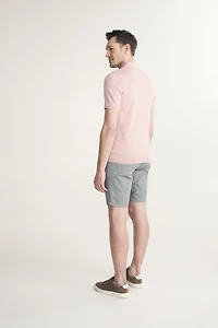 Textured vertical stripes polo