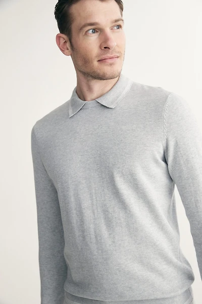 Polo crew neck sweater