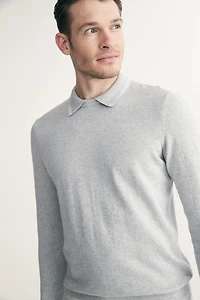 Polo crew neck sweater