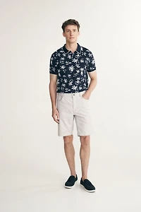 Textured slim fit bermuda
