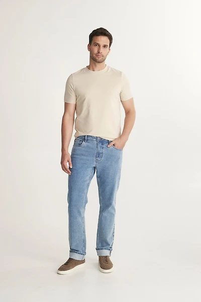Straight Jeans with Cuff