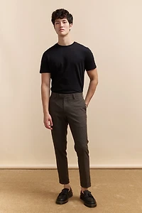 Pantalon à carreaux & revers fit étroit