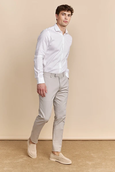 Solid colour slim pants