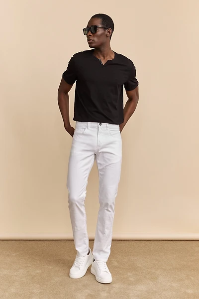 White slim fit pants