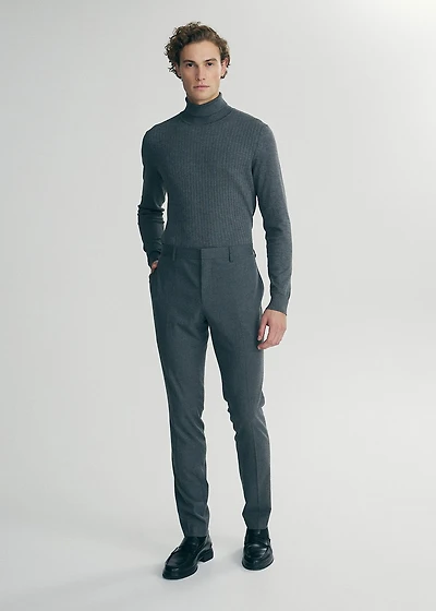 Pantalon de flanelle étroit
