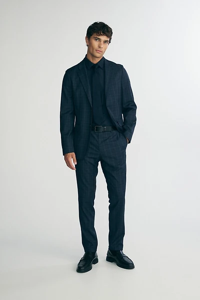 Slim fit check pants