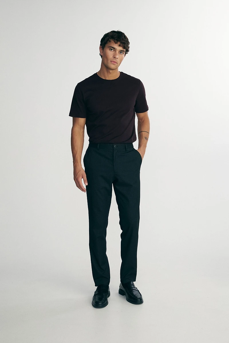 Pleated twill pants