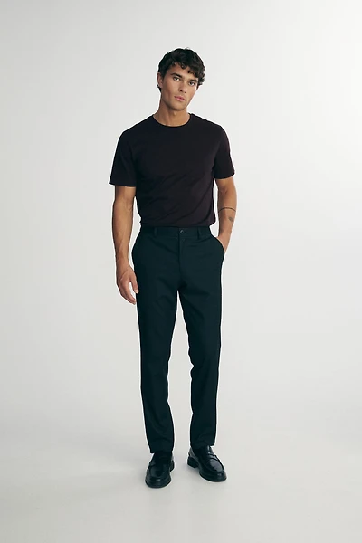Pleated twill pants