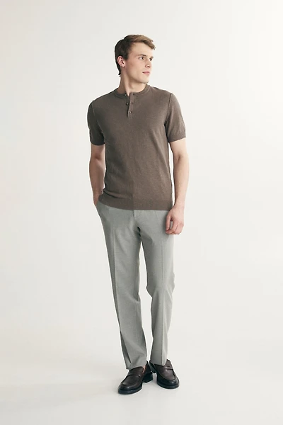 Elastic sides two tone pant