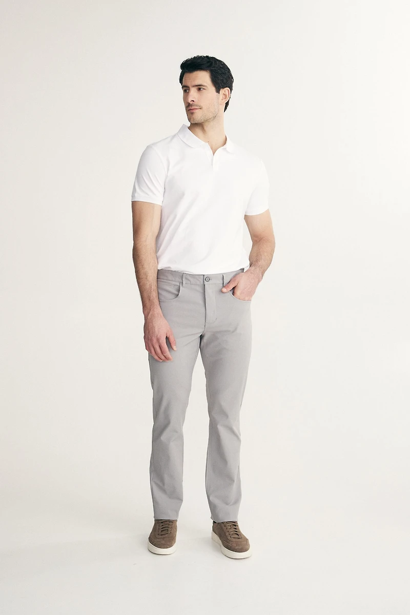 Five pockets textured slim fit pant