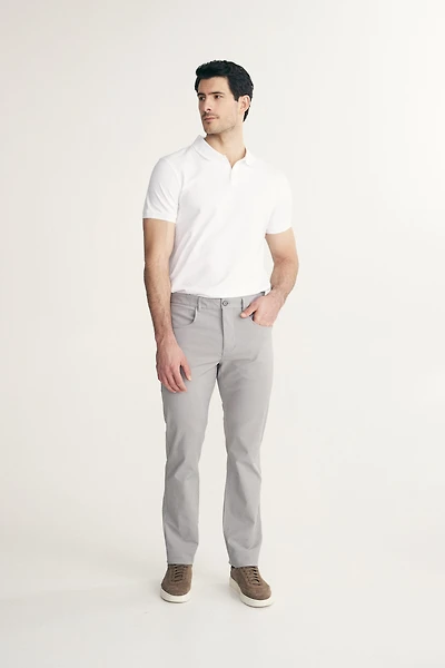 Five pockets textured slim fit pant