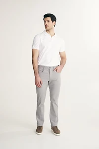 Five pockets textured slim fit pant