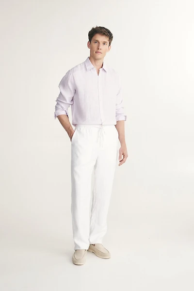 Linen pant with drawstring