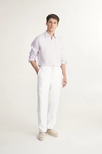 Linen pant with drawstring