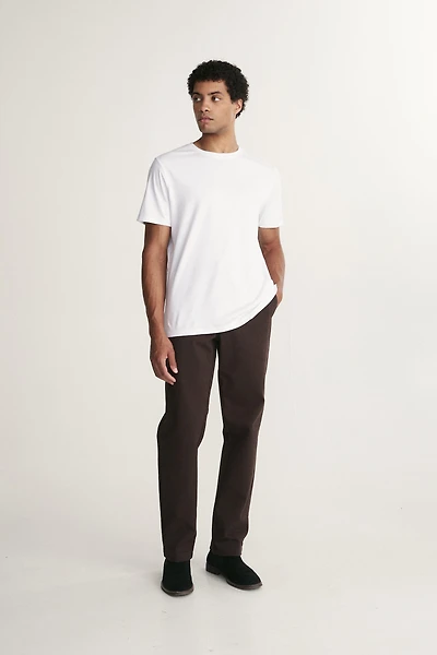 Straight leg pant with elastic sides