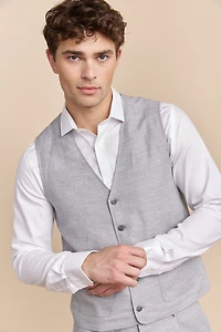 Veste de lin poches appliquées