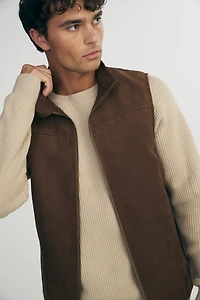 Veste en faux suède