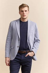 Veston de tricot deux tons fit Ajusté