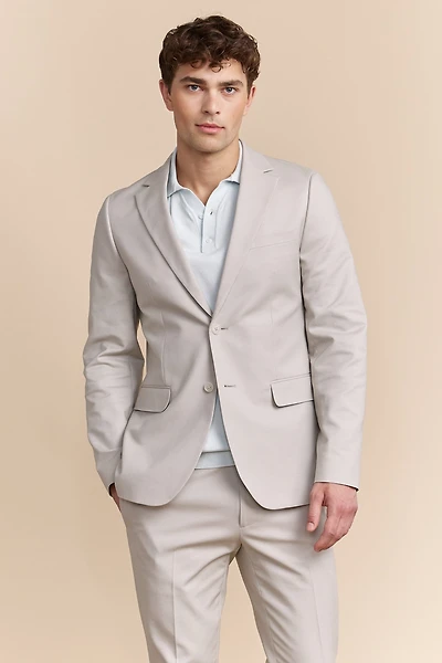 Solid colour extra-fitted blazer