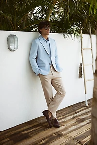 Fitted knit blazer