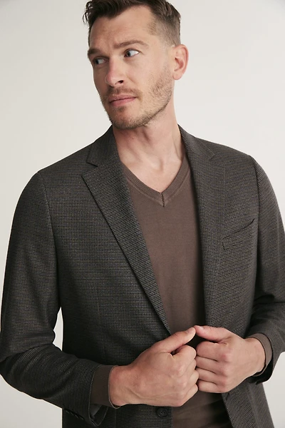 Fitted Plaid Blazer