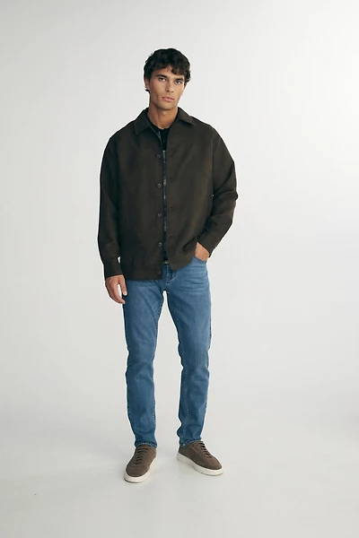 Vegan suede overshirt
