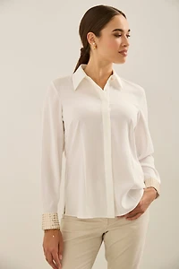 Regular Shirt With Embellished Cuffs