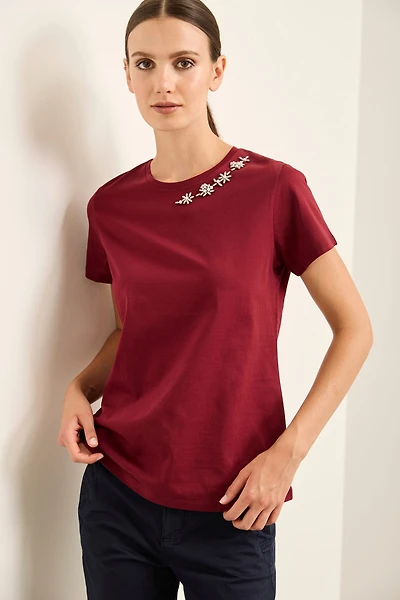 Regular Fit Embellished T-shirt