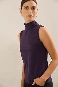 Haut Sport Chic sans manches avec col montant