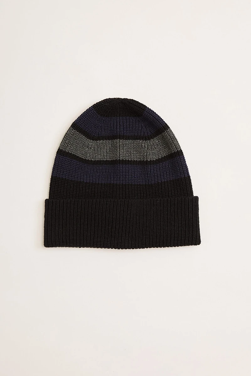 Tuque en coton a rayures