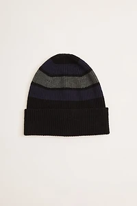 Tuque en coton a rayures