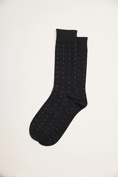 Chaussettes en laine à motif de pois