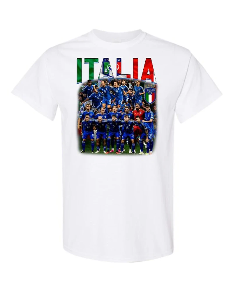 ITALY SOCCER  - T-Shirt Col Rond Pour Adultes | Time
