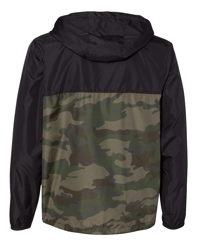Veste coupe-vent légère entièrement zippée de Independent Trading Co. | T-Shirt Time