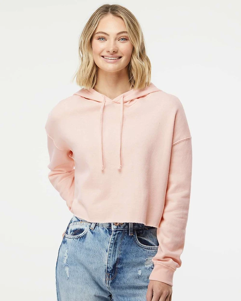 Independent Trading Co. Women’s Lightweight Crop Hooded Sweatshirt