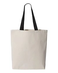 Q-Tees 11L Canvas Tote with Contrast-Color Handles | T-Shirt Time