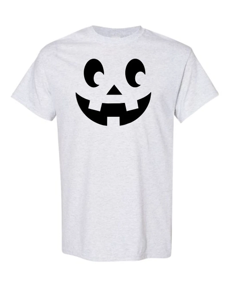T-shirt CITROUILLE HALLOWEEN adulte LOGO NOIR - col rond