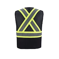 Gilet de sécurité haute visibilité à fermeture éclair sur le devant pour adulte | T-Shirt Time