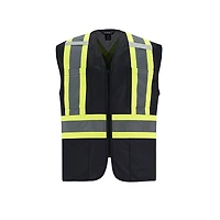 Gilet de sécurité haute visibilité à fermeture éclair sur le devant pour adulte | T-Shirt Time