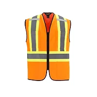 Gilet de sécurité haute visibilité à fermeture éclair sur le devant pour adulte | T-Shirt Time