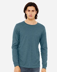 Heather CVC Long Sleeve Tee | T-Shirt Time