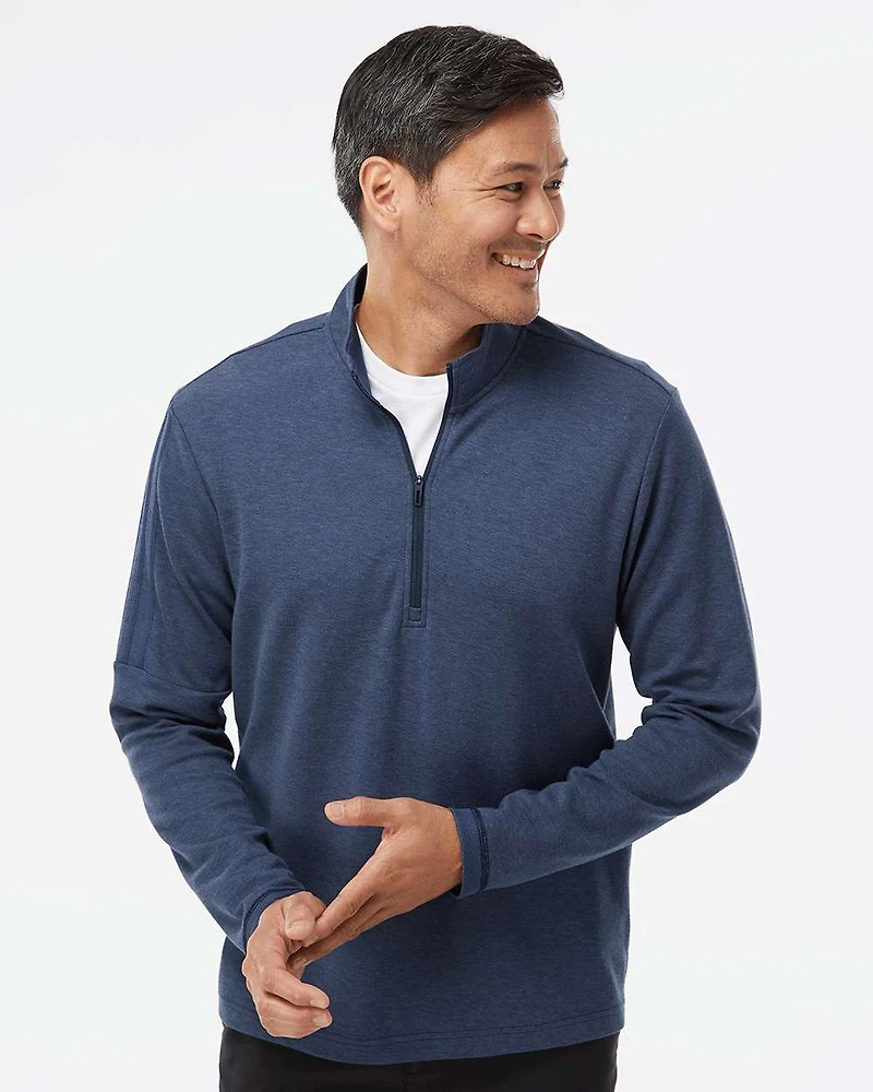 Men’s 3-Stripes Quarter-Zip Sweater Pullover