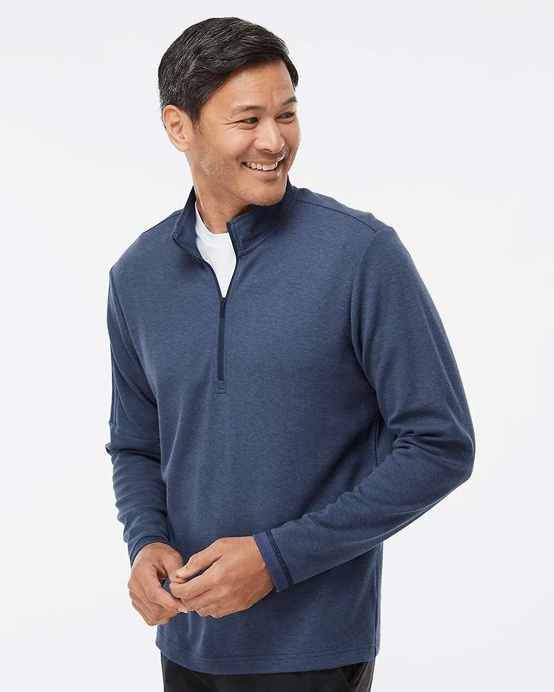 Men’s 3-Stripes Quarter-Zip Sweater Pullover