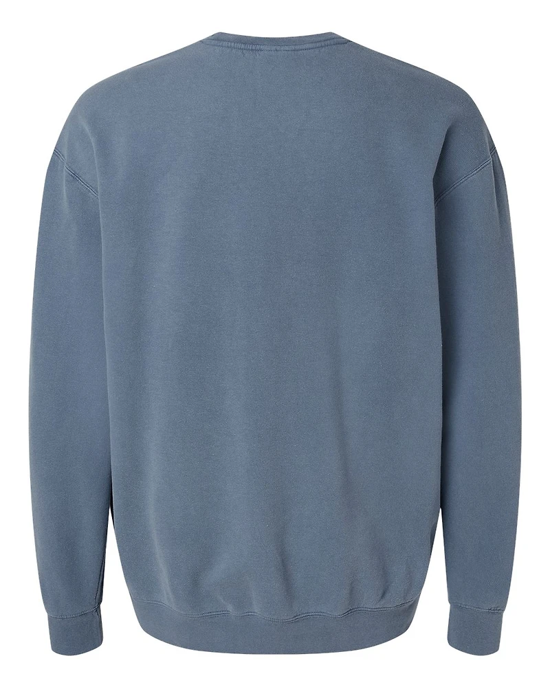Sweatshirt Unisexe Léger Teint en Pièce à Col Ras du Cou