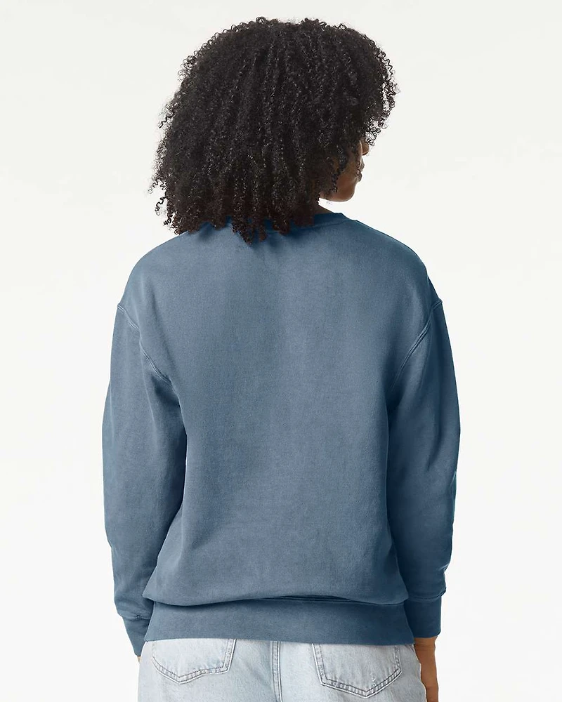 Sweatshirt Unisexe Léger Teint en Pièce à Col Ras du Cou