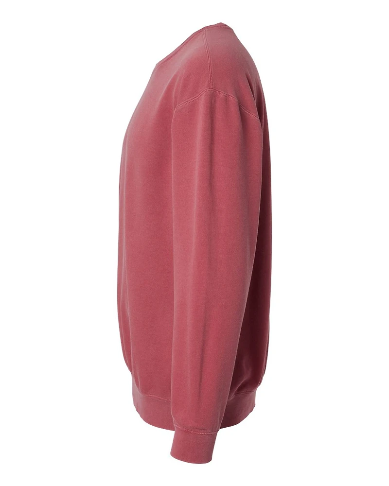 Sweatshirt Unisexe Léger Teint en Pièce à Col Ras du Cou